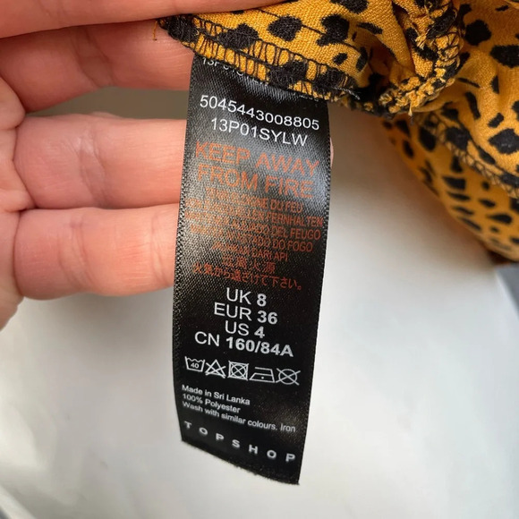 TopShop Cheetah Print Blouse, size 4 - Picture 4 of 5